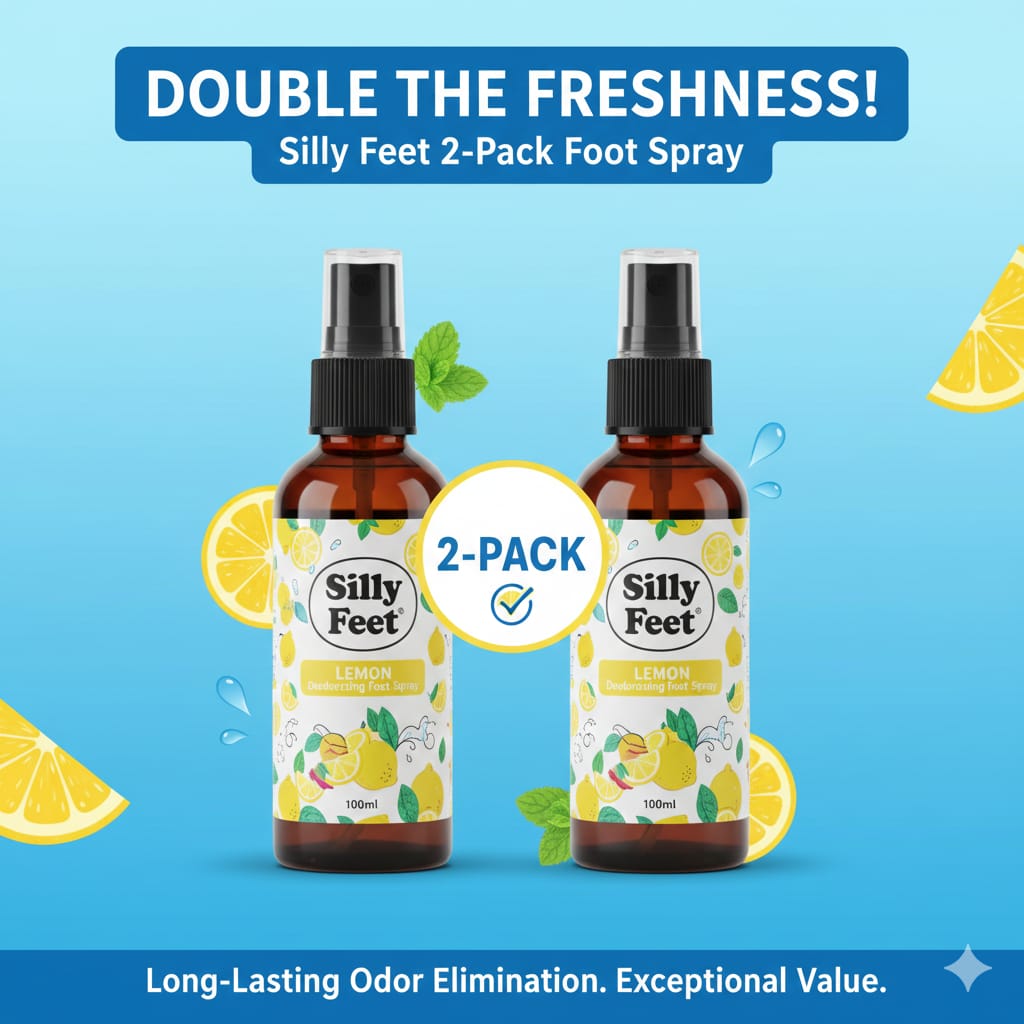 Silly Feet Foot Spray - Lemon 100ml (Pack of 2)