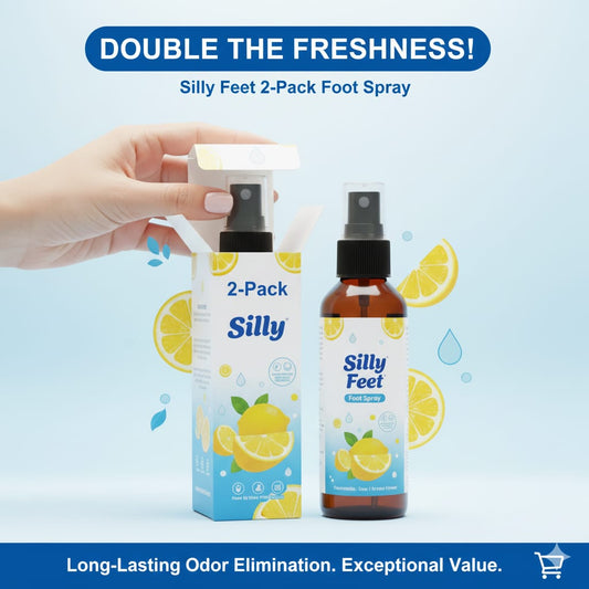 Silly Feet Foot Spray - Lemon 100ml (Pack of 2)