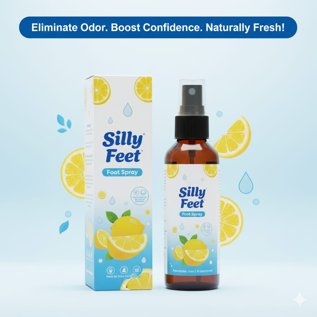 Silly Feet Foot Spray - Lemon 100ml (Pack of 2)